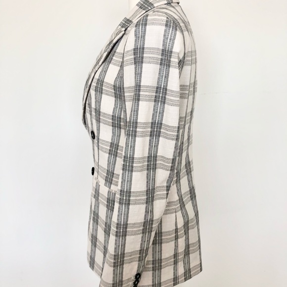 NWT Zara Oversized Checkered Plaid Blazer - Picture 3 of 12